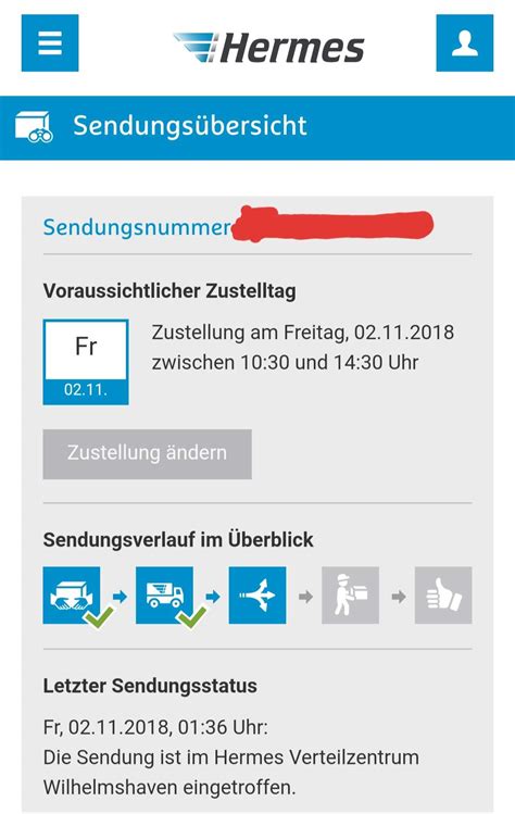 hermes anzeigen|hermes sendung status.